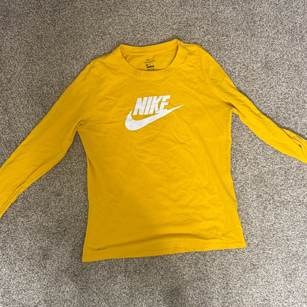 Nike women’s Bright Yellow Long Sleeve Tee